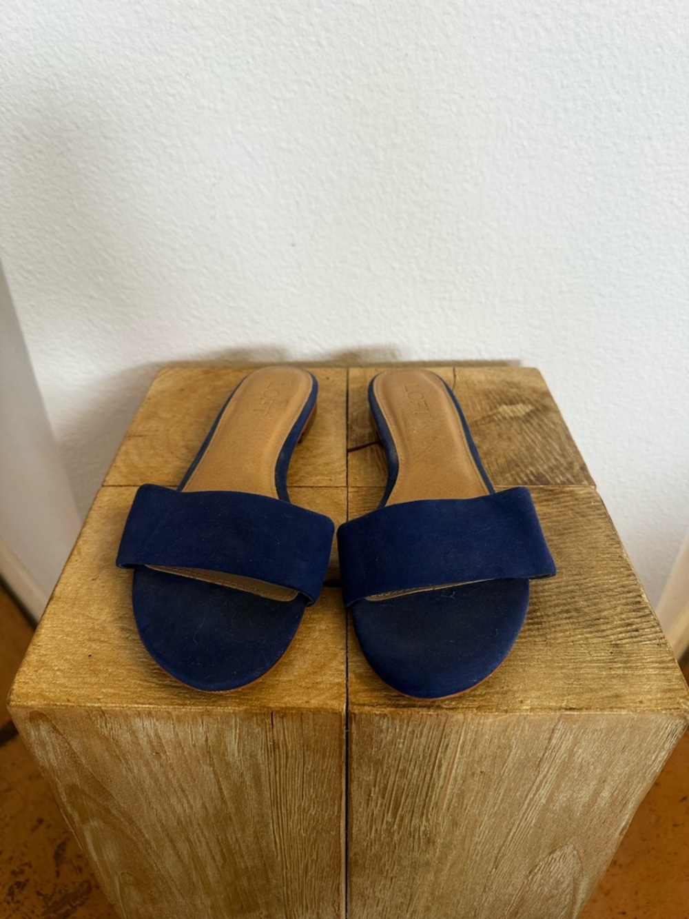 LOFT Cobalt Suede Slide Mules